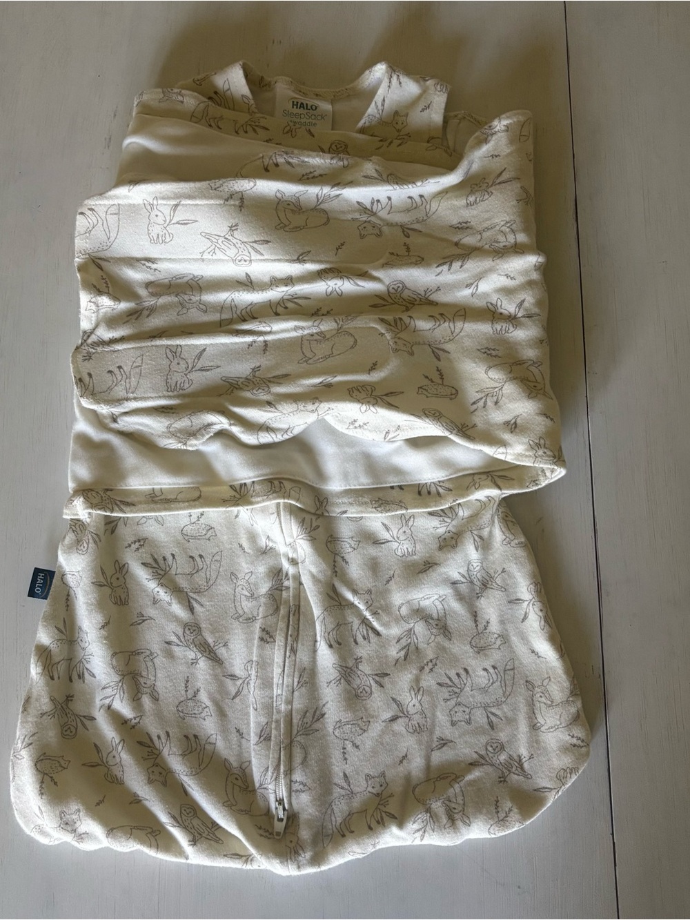 Halo Cream Sleep Sack with Animal Print